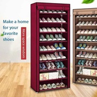 Multilayer Shoe Rack Storage Portable Dust Cover Cloth Cupboard Storage F10