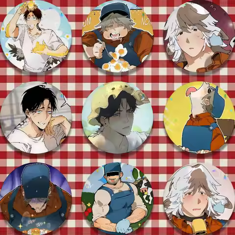 Manhwa Mr As Farm Pins 58mm Cute Cartoon Badge Handmade Brooches for Backpack Accessories Jewelry Gi