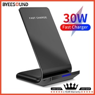 30W Qi Wireless Charger Fast Charging Stand for iPhone and Samsung 30w Qi Pengecas Tanpa Wayar Pegan