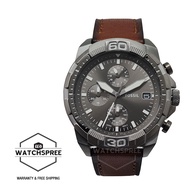 Fossil Men's Bronson Chronograph Brown Eco Leather Watch  FS5855