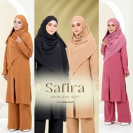 [READY STOCK] Suit Safira Blouse Muslimah Ironless Jubah Seluar by Jelita Wardrobe