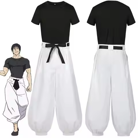 Jujutsu JJK Manga Anime Fushiguro Toji Satoru Gojo Cosplay Costume T-Shirt Pants Halloween Christmas
