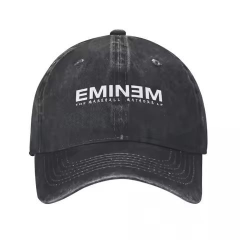 Eminem Unisex Style Baseball Cap Distressed Denim Washed Hats Cap Vintage Outdoor Activities Sun Cap
