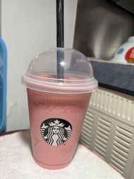 Starbucks x Black Pink 膠杯連紙袋加貼紙
