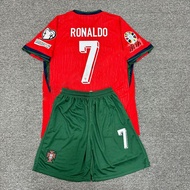 2024/25เสื้อฟุตบอลเด็ก Ronaldo ชุดเหย้าและเยือนหมายเลข 7 C Raleigh de Victory เสื้อฟุตบอลโลกทีมชาติโ
