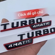 Turbo 4 matic lettering, Turbo 4 matic stamp