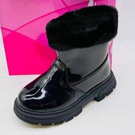 new waterproof non slip boots schoolbag Chain Leather Boots children's Korean Short Boots 424