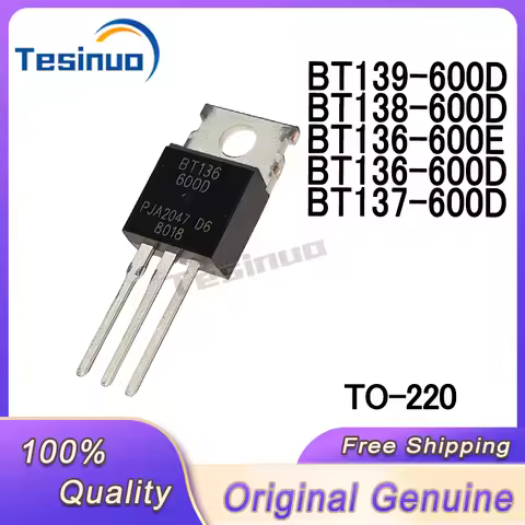 10/PCS New Original BT136-600D BT136-600E BT137-600D BT138-600D BT139-600D TO-220 thyristor In Stock