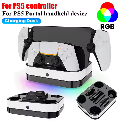 For PS5 Controller Charger Stand Fast Charging Dock Station Dual Charging Dock for PS5 Controller & 