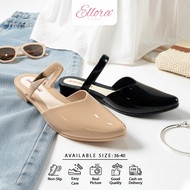 Work Flat Shoes Glossy Luxury Korean Style RubberWanita Simple Shoe StrapBalance TrendyWanita L633-7