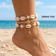 Boho Music Festival Outfit Cowrie Shell Anklet Bestie Matching Friendship Jewelry