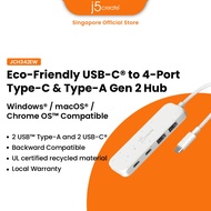 J5CREATE JCH345E Eco-Friendly USB-C® to 4-Port Type-C Gen 2 Hub