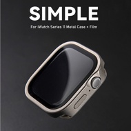Rugged 3 in 1 Metal Case & Glass Film for iWatch Series 11 46mm Ultra 3/2/1 49mm Metal Watch Case wi