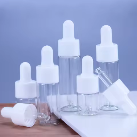 2ml 3ml 5ml Dropper Bottle White Black Refillable Bottle Essential Oil Liquid Sub-Bottle Cosmetic Pa