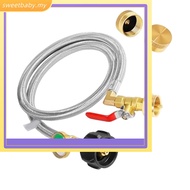【◆SWEETBB】Propane Tank Adapter for 1lb Cylinders: 3ft Stainless Steel Hose with Pressure