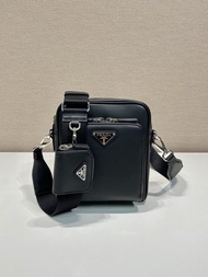 Prada Leather shoulder bag with pouch