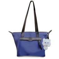 MAZE Voyageur Tote Bag Nylon Shoulder Handbag Woman Travel Voyageurs Lightweight With Cat Keychain B