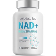 solodate lab NAD+ 1000mg, True NAD+ & Resveratrol, 120 Caps 2V0B 805W KX3J