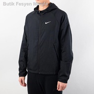 ▲▽۞Jaket NIKE Nike jaket bertudung musim bunga lelaki 2021 latihan larian sukan atasan kasual CU5359