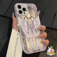 Compatible for iPhone 15 14 13 12 11 Pro Max X Xr Xs Max 7 8 Plus Advanced Creative Cartoon Goddess Graffiti Phone Case Lens Protector Anti Falling Soft Protective Cover