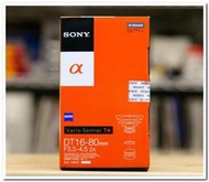 [SONY 鏡頭專賣店] 全新SONY 16-80mm ZA 含一年原廠(國際)保固 合A77 A65 A55 A35 A33 A580 A560 A550 等使用