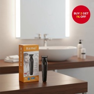 KEMEI Dual Motor Hair Clipper Set for Men with Engraving Scissors, USB Rechargeable, Salon Gift Box,