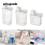 ONLYGOODS1 Detergent Dispenser, Airtight Plastic Washing Powder Dispenser, Multi-Purpose with Lids Transparent Laundry Detergent Storage Box Laundry Room Accessories