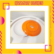 PUTIH 9" melamine D3309 Unica. White orange Flat Plate