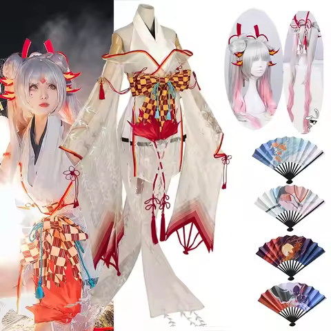 Game Onmyoji SSR Shiranui Diver Ali Kimono Cosplay Costume Uniform Dress Halloween Cosplay Costume A