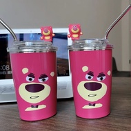 500ml Tumbler Lotso Drinking Bottle Lotso Stainless 304 2in1 Tumbler Lotso Strawberry Bear Tumbler L
