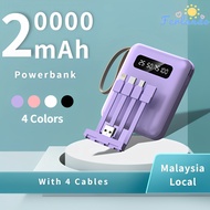 [SG Ready Stock] min powerbank 20000mAh With LED lights charging cable powerbank fast charging