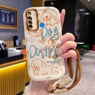Case For Realme 5 5i 5s 6i C3 C3i Cute Dog Phone Silicone Strap Small Group Shockproof