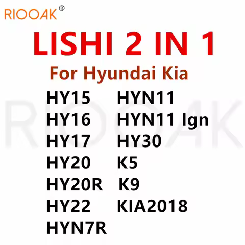 Lishi 2 in 1 Tool HY15 HY16 HY17 HY20 HY20R HY22 HYN7R HYN11 HY30 K5 K9 Kia2018 for Hyundai Kia lock