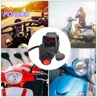 MAYSHOW Scooter Thumb Throttle, Black LED Electric Bike Thumb Throttle, Durable Digital Display Easy