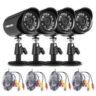 OWSOO 4*720P 1500TVL AHD Waterproof CCTV Camera + 4*60ft Surveillance Cable Support IR-CUT Night Vie