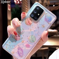 Glitter Planet Star Clear Soft Silicone Case For Samsung S21 Plus S20 FE Note 20 Ultra S10 Lite S9 S8 10 Pro A72 A52 A32