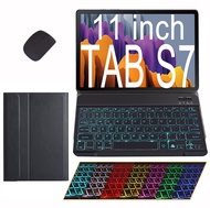 Vỏ bàn phím có đèn nền với chuột cho Samsung Galaxy Tab S9 FE/S9/S8/S7 11 inch nắp Folio chất liệu d