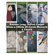 Runner Long Carpet Saiz 180CM x 60CM Corak Bunga Dan Corak Moden
