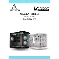 [ INVASION EREBUS M-ATX ] PC CASE WITH 6 ARGB FLASHLUX FAN (WHITE & BLACK)