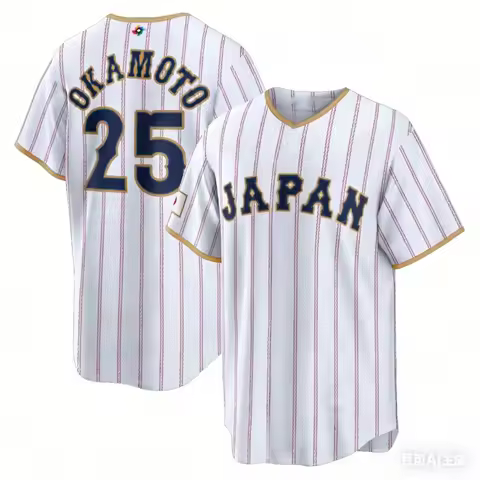2026 Japan Baseball Jersey Ohtani 16 Men's White Pinstripe WBC Baseball Shirt Short Sleeve Fan Versi