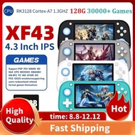 XF43 Retro Handheld Game Console 128G 4.3"IPS Screen Open Source Linux Game Player RK3128 Portable P