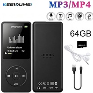 New 64GB Bluetooth MP4/MP3 Player  LCD Screen Portable MP4 Music Players FM Radio Adapter for Studen