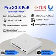 Ubiquiti Unifi Switch Pro XG 8 PoE USW-Pro-XG-8-PoE *UK Power Cord* | UC-DAC-SFP+ Cable (0.5/1m) Opt