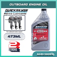 Quicksilver 473ml Outboard Marine Lubricants 2-Stroke 2T TCW-3 Engine Oil / Minyak 2T (Made In USA)