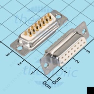 [3 Pieces]- DB15 Port 15 Pins Gold Plated 2 Rows Solder Wire Connector Smart Components