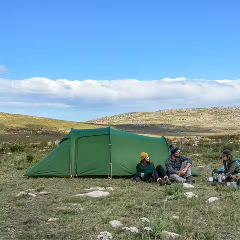 Naturehike Opalus 3 Persons Professional Tunnel Tent Outdoor Lightweight Large Lobby 20D Nylon Backp