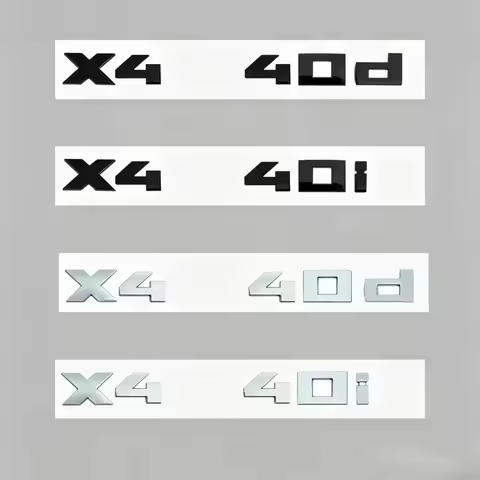 Chrome Black Letters M X4M40i X4M40d X4M50d X4 M40d M40i ABS Emblem for BMW X4 Series F26 G02 Car Tr