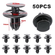 50PCS Klip Kereta Bumper Car Clip Bumper Fastener Clip 8mm CX-3 CX-5 CX-8 Bumper Engine Cover Fender