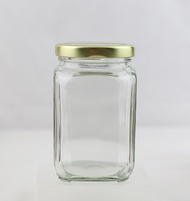[60pcs][ Roy ] 300ml  Square glass Jar/Botol Kaca petak /Bekas kaca /Sambal botol 方形瓶罐 [ Wholesale]