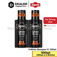 [Bundle of 2] Alpecin Caffeine Shampoo C1 Black Edition (250ml) (Black) – Strong Hair For Men
